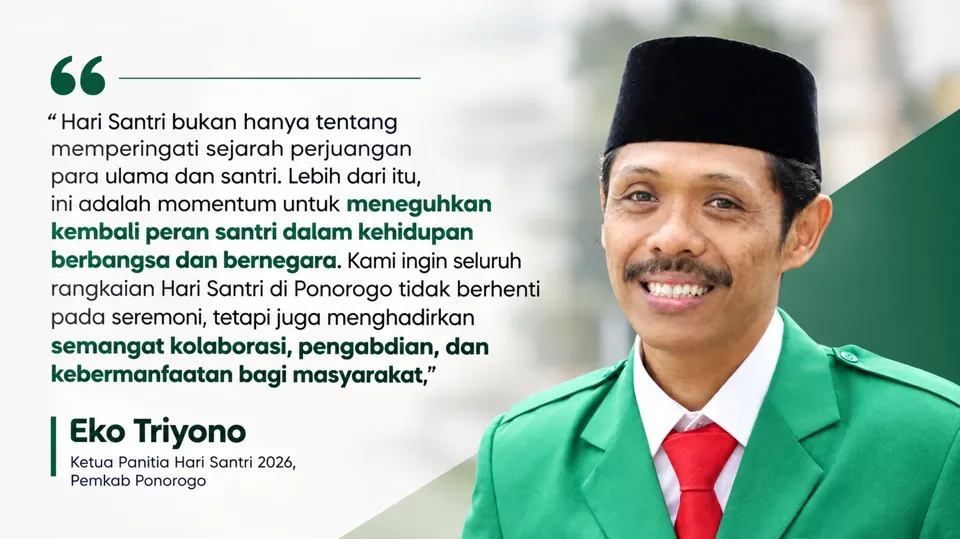 Eko Triyono, Wakabid Pemberdayaan Masyarakat Desa PC GP Ansor Ponorogo, Ketua Panitia Peringatan Hari Santri 2026 Kabupaten Ponorogo